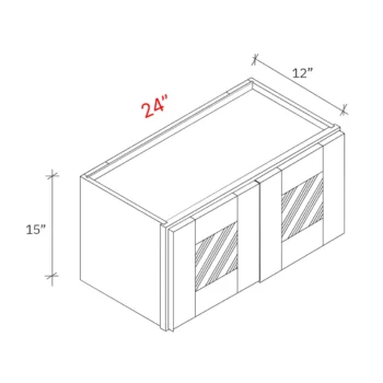 2 door stacker cabinet width 24Wx15Hx12D