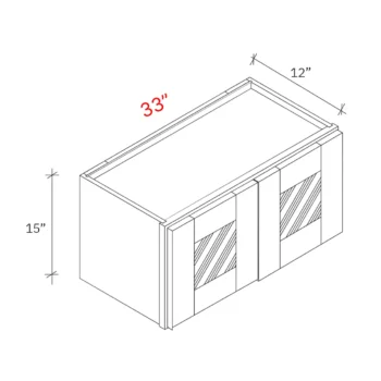 2 door stacker cabinet width 33Wx15Hx12D