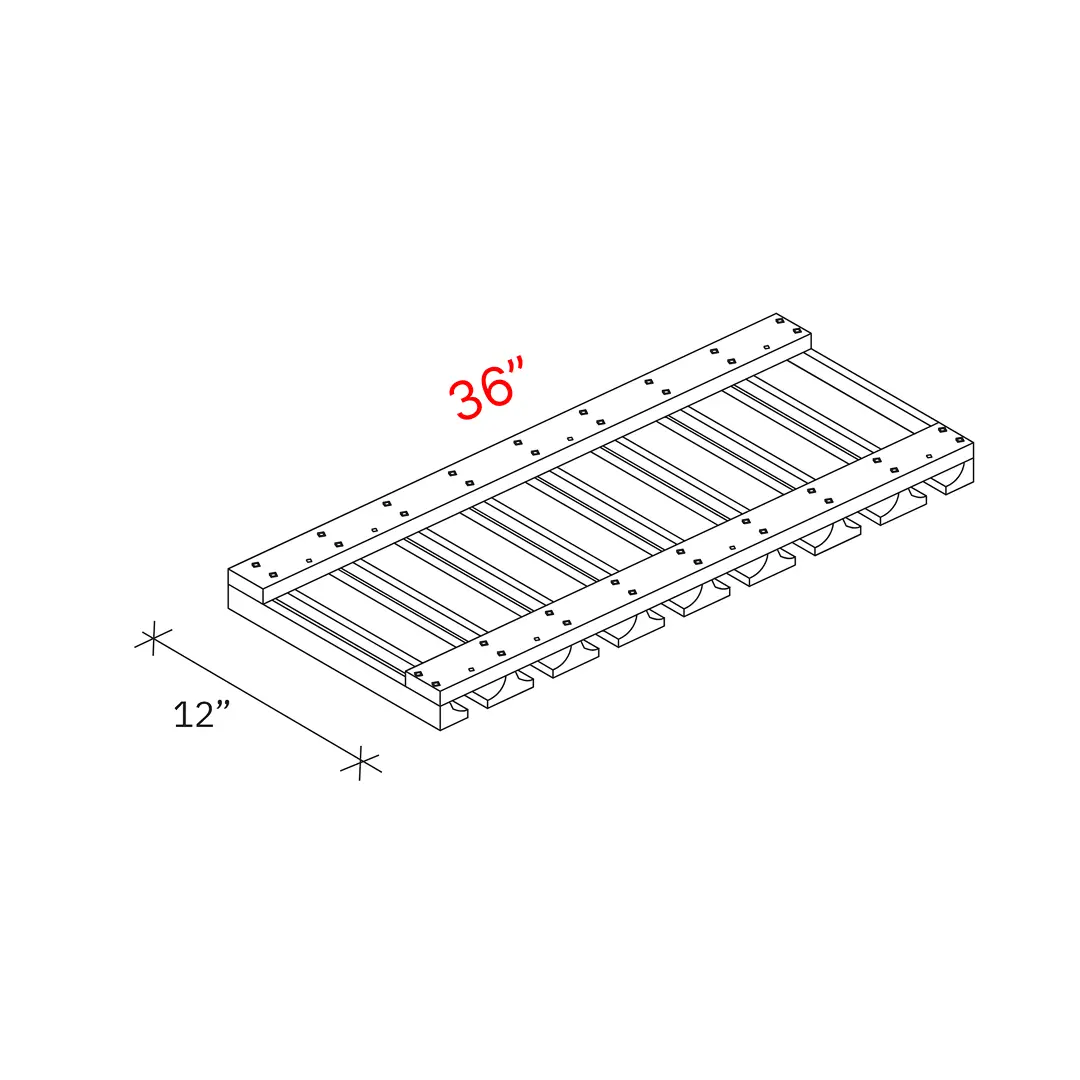 Glass holder width 36Wx12D
