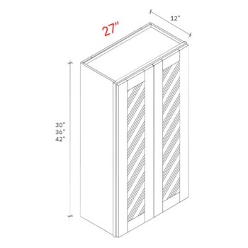 Wall cabinet two door 27Wx42Hx12D
