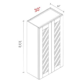Wall cabinet two door 30Wx42Hx12D