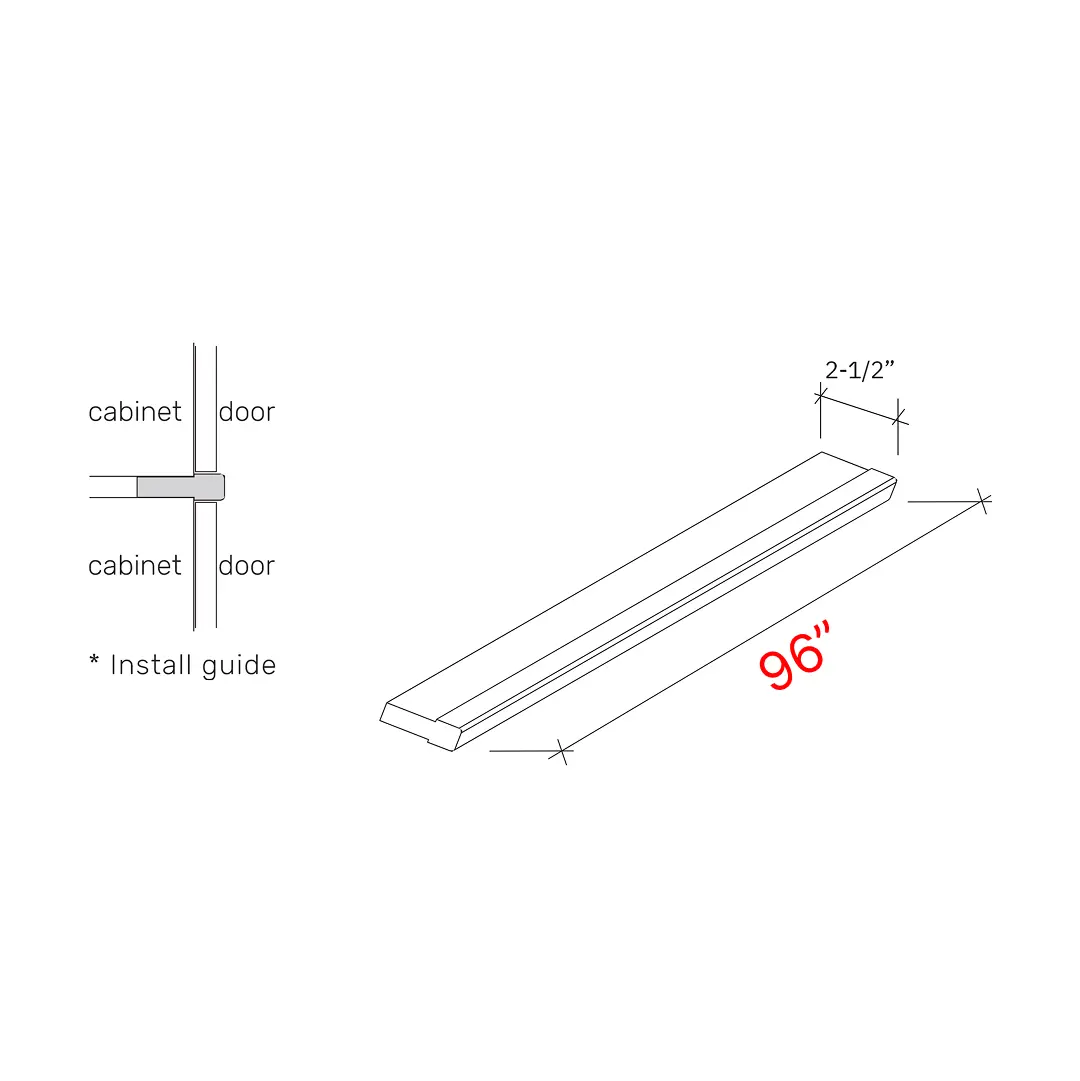 Stacker Molding 96W x 2-1/2H x 13/16D