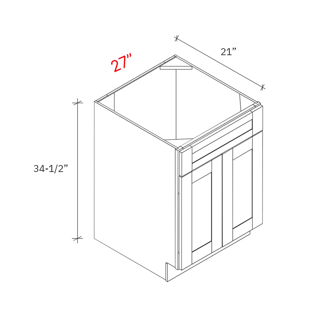 vanity sink base cabinet 27W