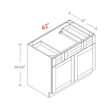 42_vanity sink base cabinet width 42w