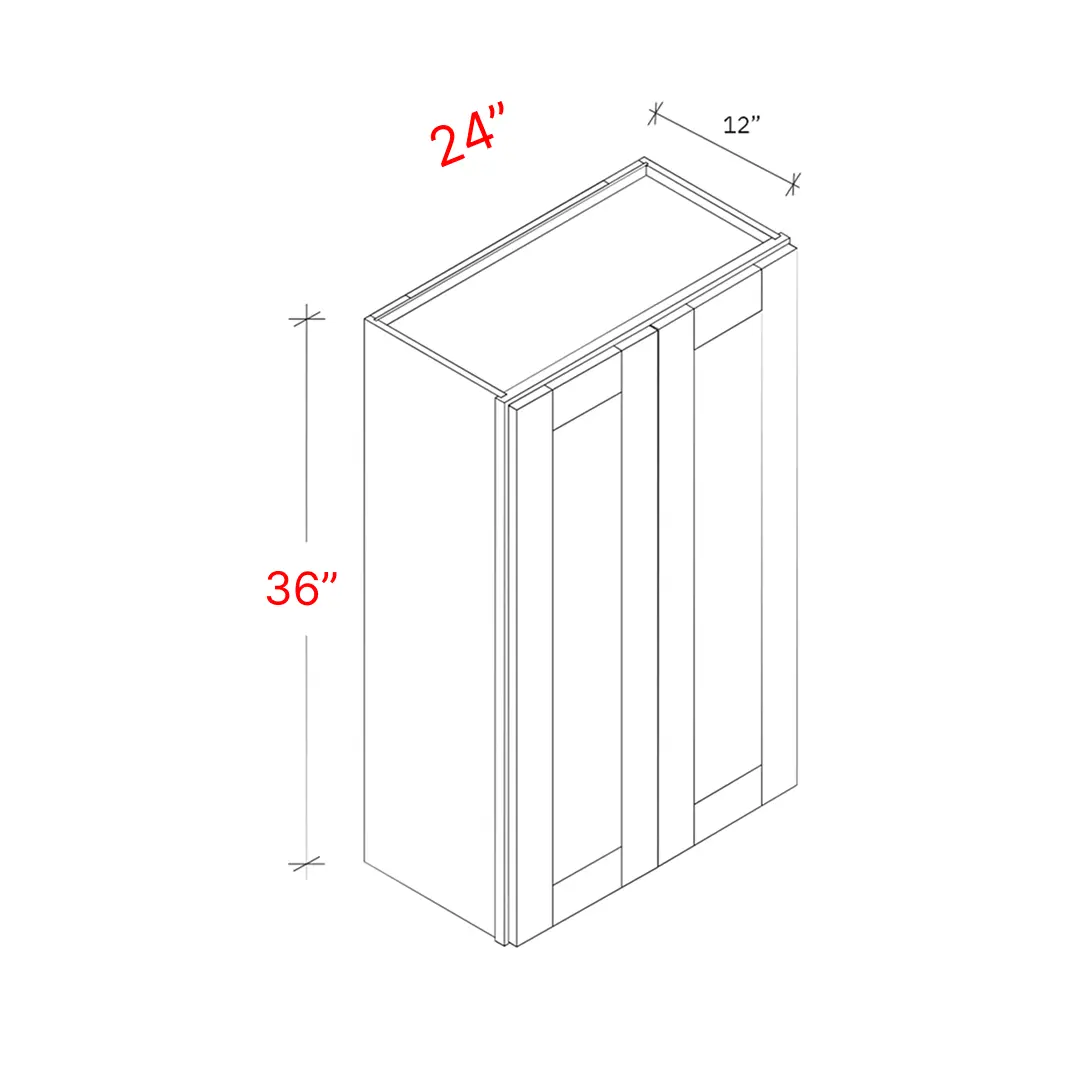 Shaker White 24_w X 36_h Wall Cabinet