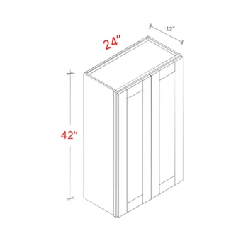Shaker White 24"w X 42"h Wall Cabinet
