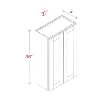 Shaker White 27"w X 36"h Wall Cabinet