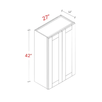 Shaker White 27"w X 42"h Wall Cabinet