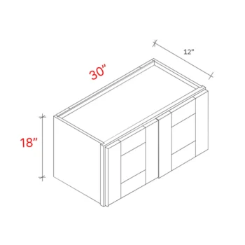 Shaker White 30"w X 18"h Wall Cabinet