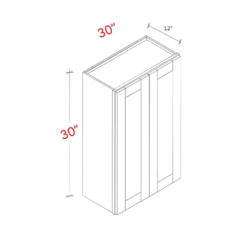 Shaker White 30"w X 30"h Wall Cabinet
