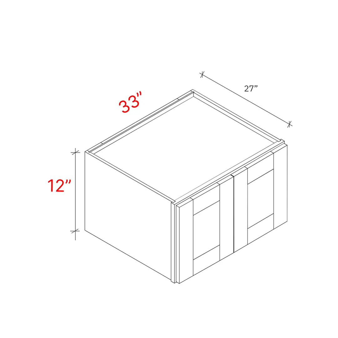 Shaker White 33_w X 12_h X 27_d Wall Cabinet (1)