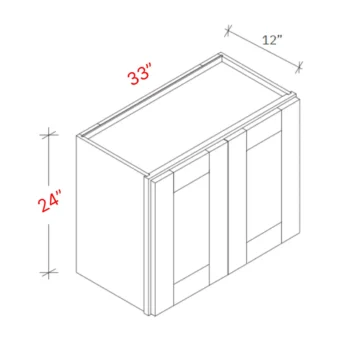Shaker White 33_w X 24_h Wall Cabinet