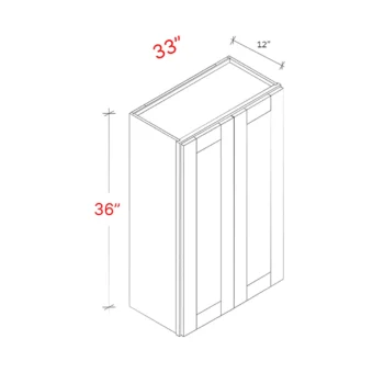 Shaker White 33"w X 36"h Wall Cabinet
