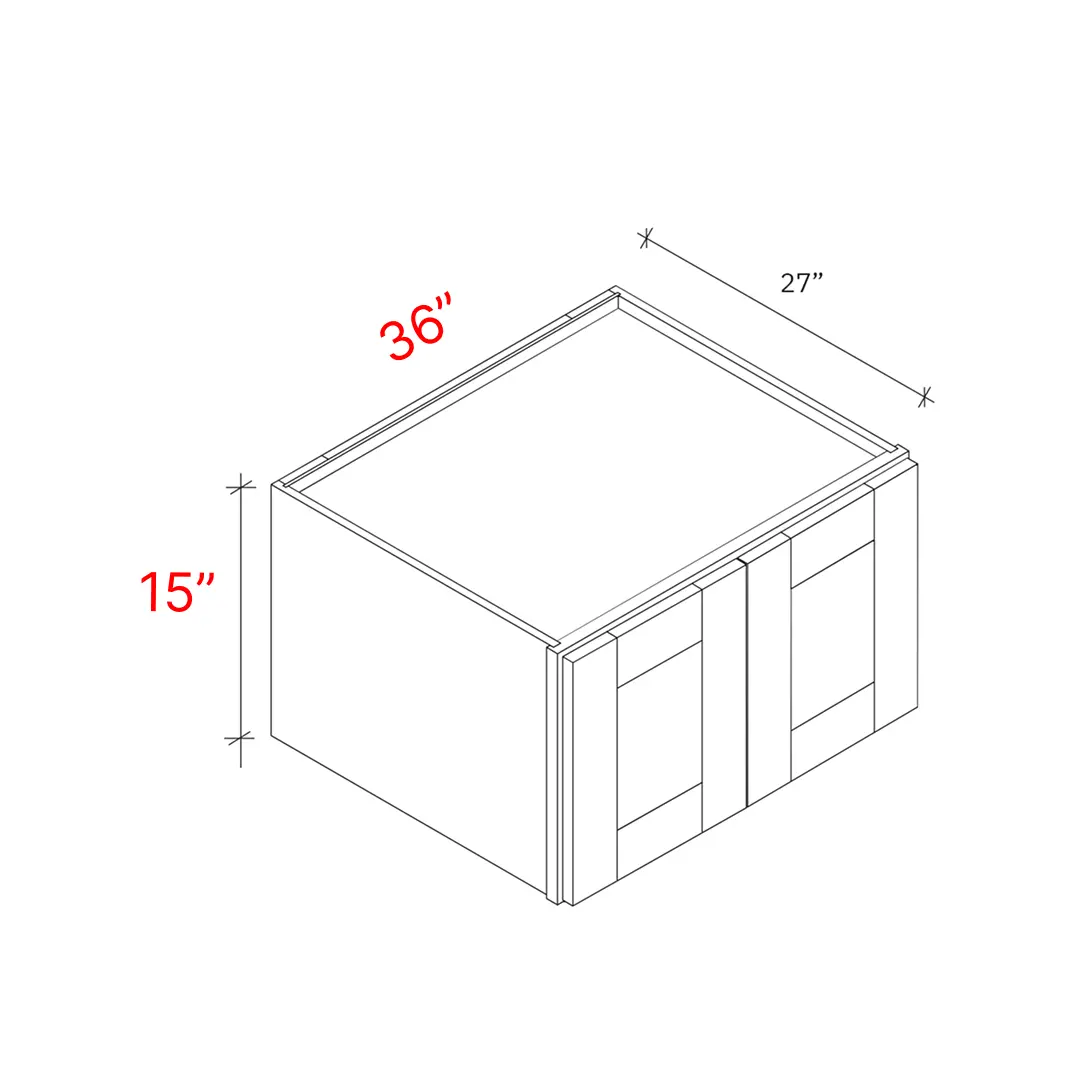 Shaker White 36_w X 15_h X 27_d Wall Cabinet