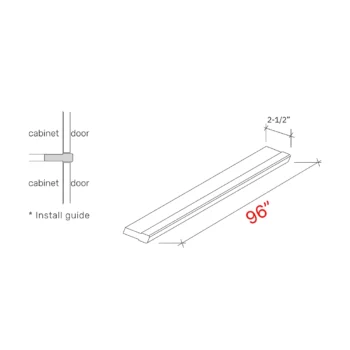 Shaker White 96w Cabinet Stacker Molding (1)