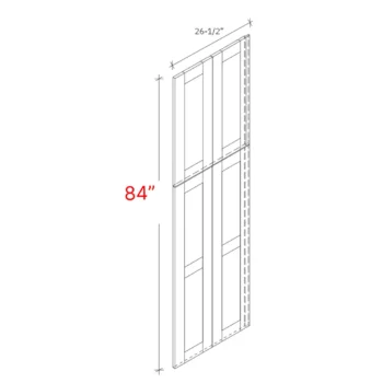 Shaker White Deco Door - 84_h Tall Cabinet
