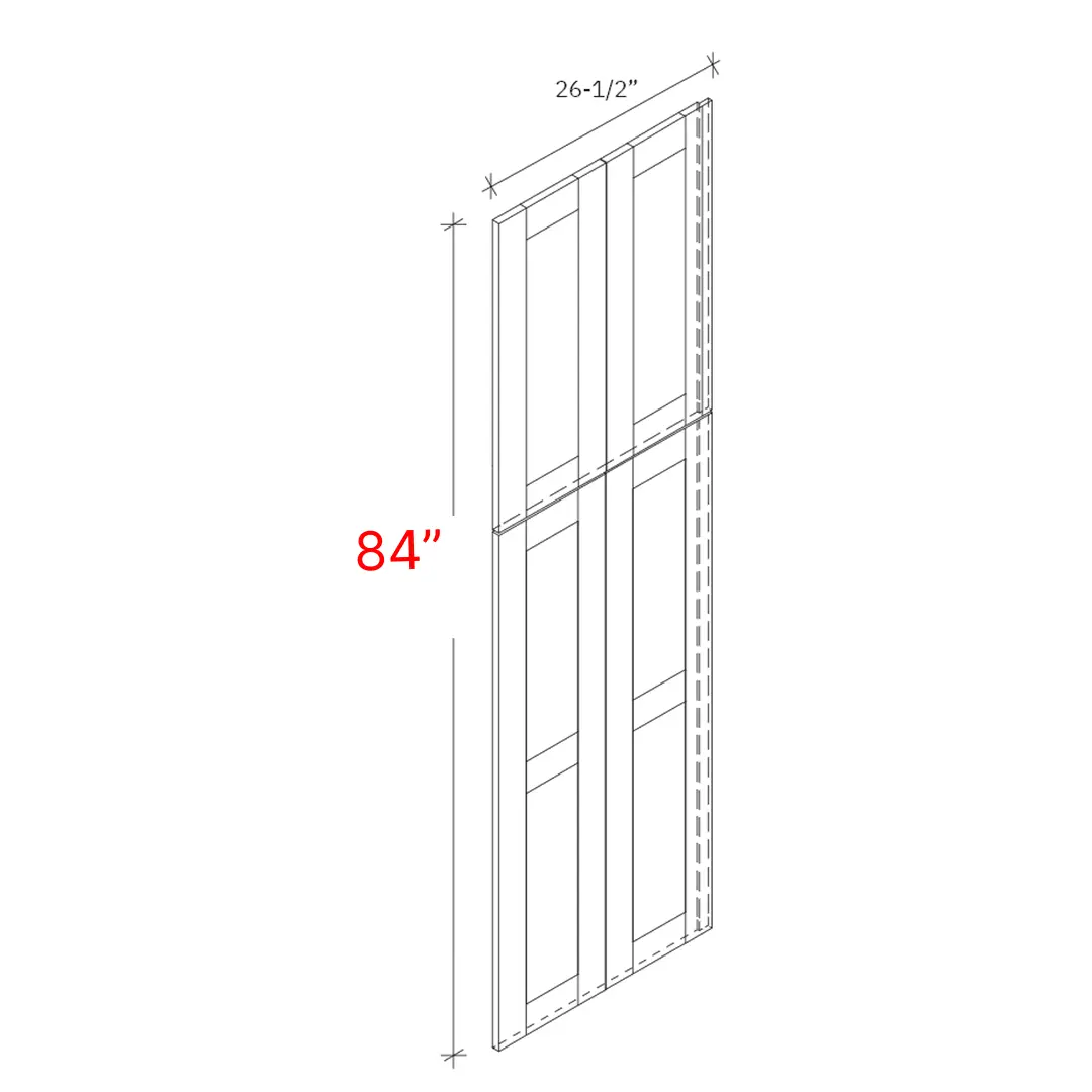 Shaker White Deco Door - 84_h Tall Cabinet