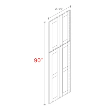 Shaker White Deco Door - 90_h Tall Cabinet