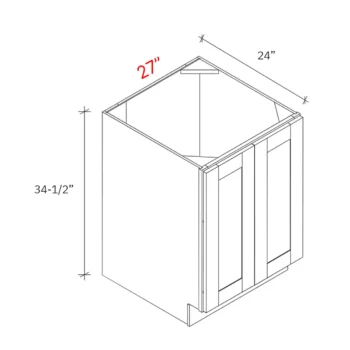 Shaker white 27_w Base Cabinet - Full Height