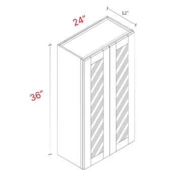 Wall cabinet two door 24Wx36Hx12D