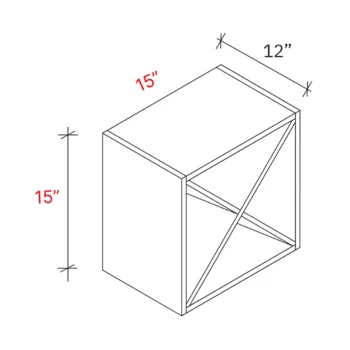 X wine rack cabinet width 15Wx15Hx12D