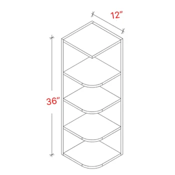 Shaker Grey 12_ X 36_ Wall Open End Cabinet