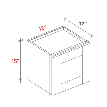 Shaker Grey 12_w X 15_h Wall Cabinet