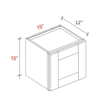 Shaker Grey 15_w X 15_h Wall Cabinet (1)