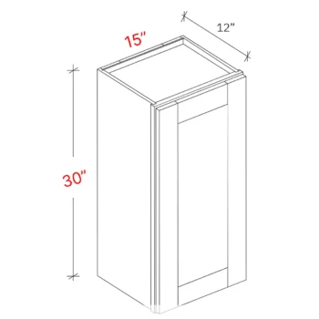 Shaker Grey 15_w X 30_h Wall Cabinet