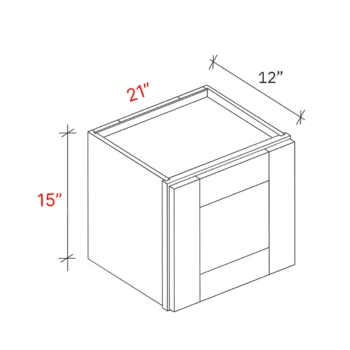 Shaker Grey 21_w X 15_h Wall Cabinet