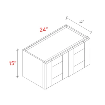 Shaker Grey 24_w X 15_h Wall Cabinet