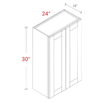 Shaker Grey 24_w X 30_h Wall Cabinet