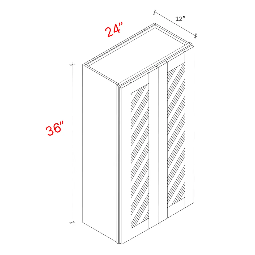 Shaker Grey 24_w X 36_h Clear Glass Door Wall Cabinet (Matching Interior)