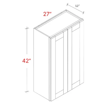 Shaker Grey 27_w X 42_h Wall Cabinet