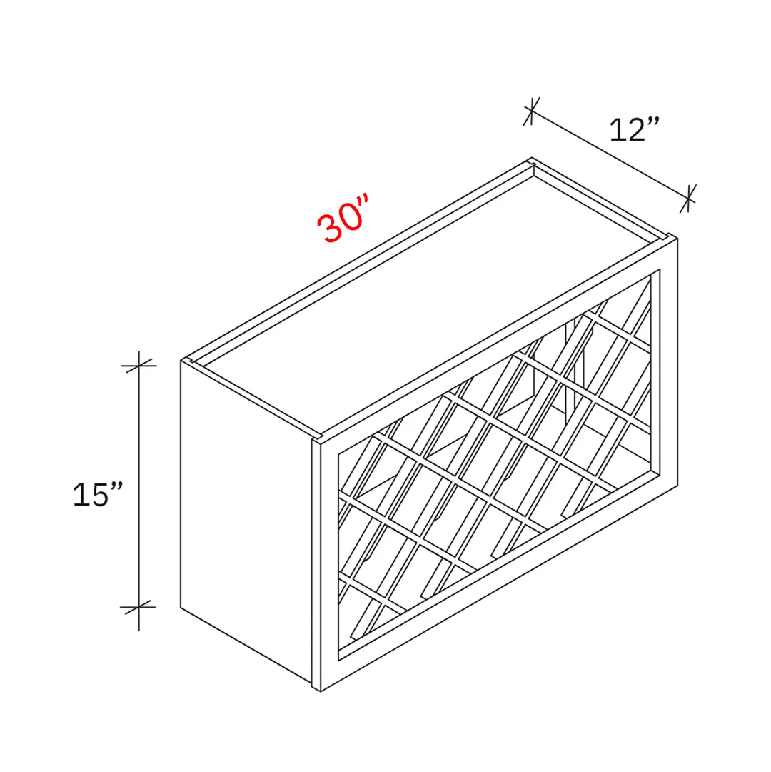 Shaker Grey 30_ X 15_ Latticed Wine Rack (1)