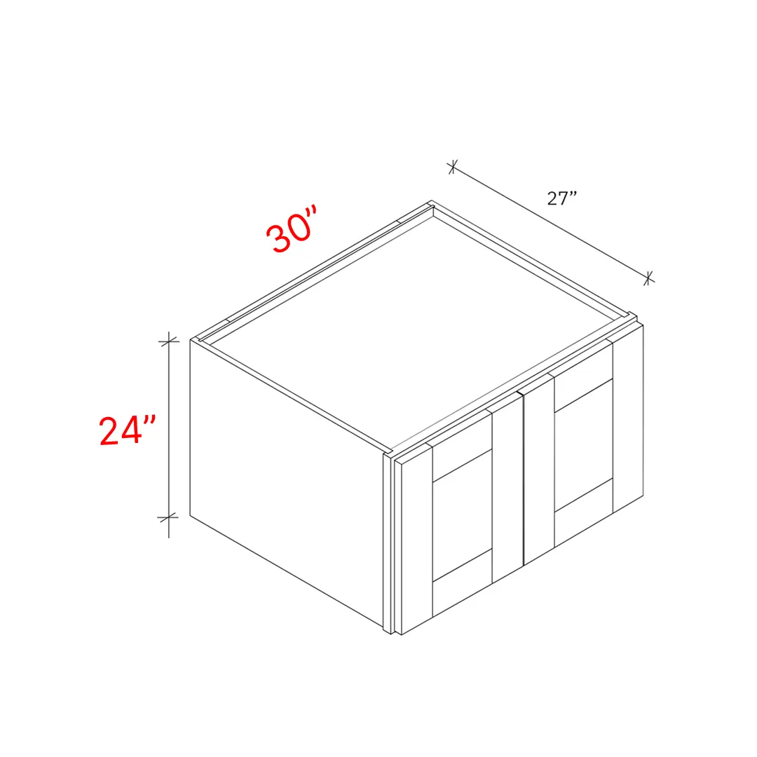 Shaker Grey 30_w X 24_h X 27_d Wall Cabinet