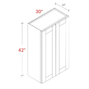 Shaker Grey 30_w X 42_h Wall Cabinet
