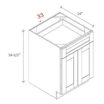 Shaker Grey 33_w Base Cabinet
