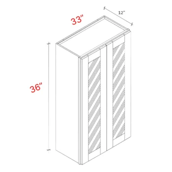 Shaker Grey 33_w X 36_h Clear Glass Door Wall Cabinet (Matching Interior)