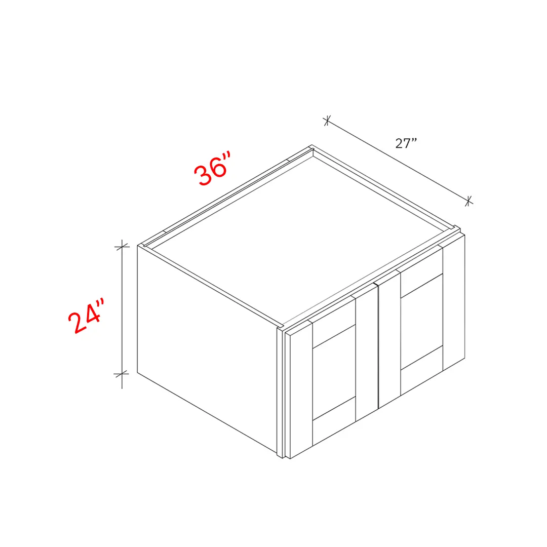 Shaker Grey 36_w X 24_h X 27_d Wall Cabinet