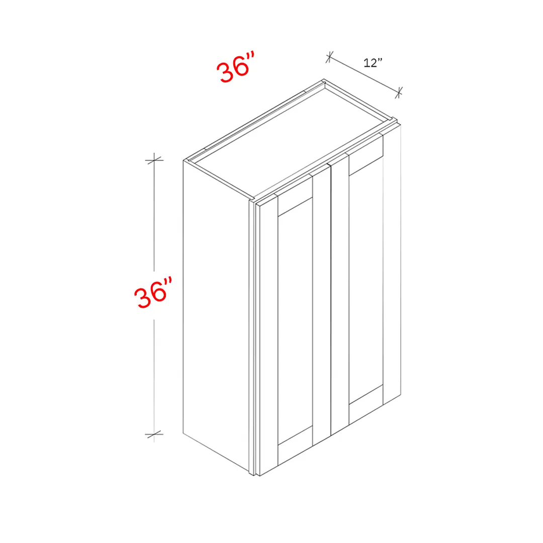 Shaker Grey 36_w X 36_h Wall Cabinet