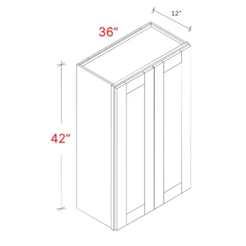 Shaker Grey 36_w X 42_h Wall Cabinet
