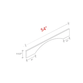 Shaker Grey 54w X 5 12h Arch Valance