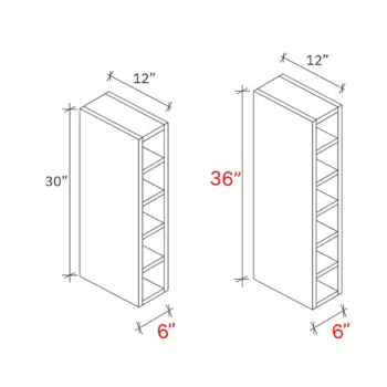 Shaker Grey 6_w X 36_h X 12_d Wine Cube