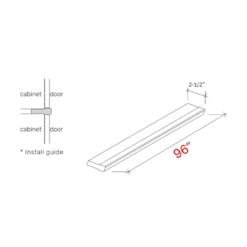 Shaker Grey 96_ Cabinet Stacker Molding