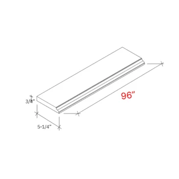 Shaker Grey 96w Base Board Molding - 5 14h