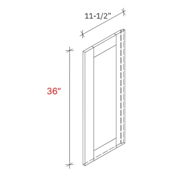 Shaker Grey Deco Door - 36_h Wall Cabinet