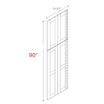 Shaker Grey Deco Door - 90_h Tall Cabinet