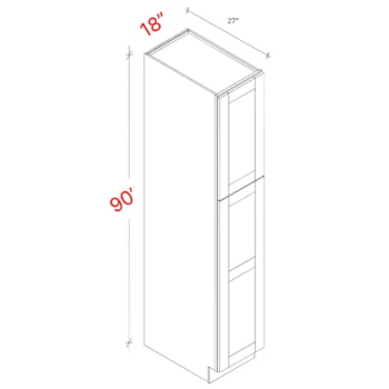 Shaker Natural 18_w X 90_h X 27_d Pantry Cabinet (No Roll Trays Included)