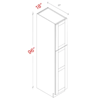 Shaker Natural 18_w X 96_h X 27_d Pantry Cabinet (No Roll Trays Included)